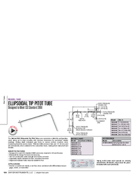 Thumbnail of document Data Sheet - 1.60E Ellipsoidal Tip Pitot Tube